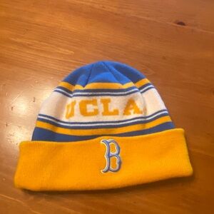 UCLA Bruins NCAA Biggest Fan 2 Cuffed Knit Hat Unisex blue yellow white 100 poly